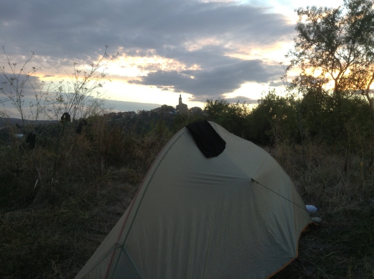 Morning campers! Awaking to the dawn outside the village of 